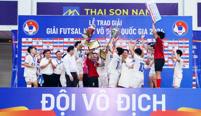 U20 futsal VĐQG: Thái Sơn Bắc biến Sài Gòn Titans TP HCM thành cựu vương- Ảnh 3.